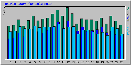 Hourly usage for July 2012