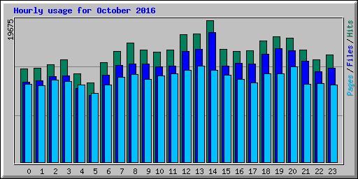 Hourly usage for October 2016
